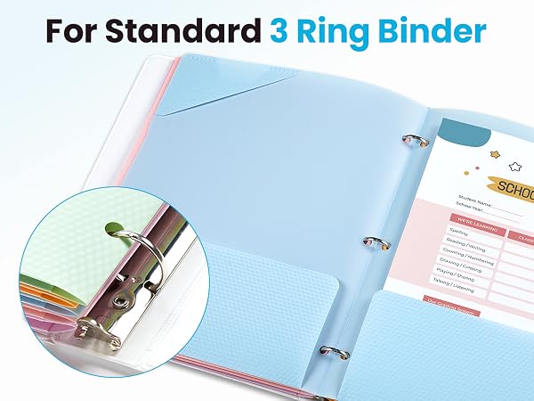 heavy duty 2 pockets folders with writable label for 3 ring holed