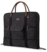 Carry On Garment Bag for Business Travel S-ZONE Canvas Leather Men Suit Cover