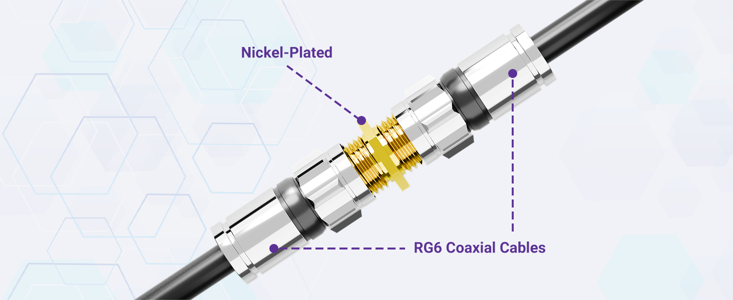Gold-Plated RG6 Coaxial Cables