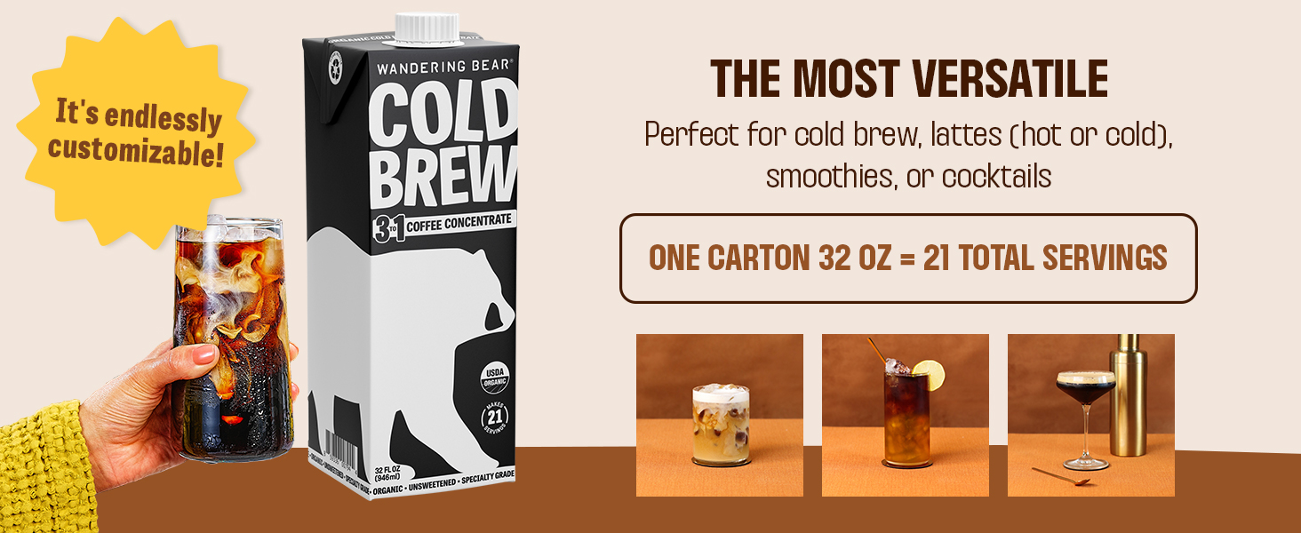 Wandering Bear Cold Brew 3 in 1 concentrate