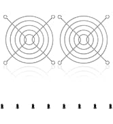 YIMATEECO 80mm Fan Grill Guard, 2 Pack CPU Case Fan Grill Protector Guard, Prevents Cable Damage ...