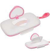 Wipes Dispenser for Travel, Portable Wipe Holder Wipes Container Refillable Diaper Wipe Case for ...