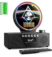 Retro Portable CD Player for Home Decor, CD Player with Speakers, Bluetooth/Battery/Remote, Deskt...