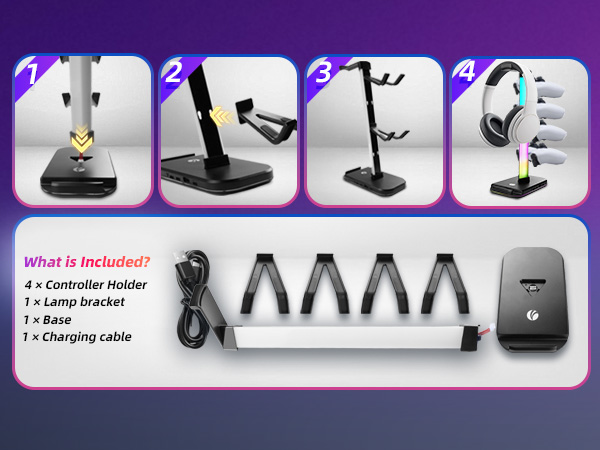  RGB Gaming Headphones Stand