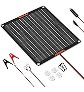 Solar Battery Charger 10W 12V Solar Trickle Car Battery Maintainer Portable Waterproof Power Char...