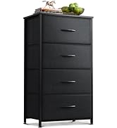 AODK Dresser for Bedroom with 4 Storage Drawers, Small Dressers Chest of Drawers Fabric Dresser w...