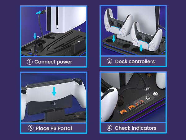 Charger Dock compatible with PS Portal