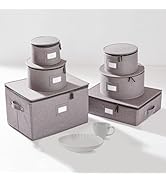 storageLAB China Storage Containers, Containers for Organizing, Hard Shell Case, Felt Plate Divid...