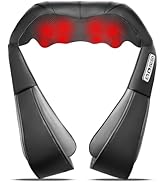 UFFAE Shiatsu Neck and Back Massager with Heat,Electric Deep Tissue Kneading Neck and Shoulder Ma...