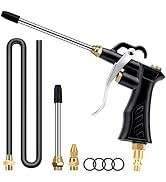 Industrial Air Blow Gun with Brass Adjustable Air Nozzle, Pneumatic Air Blower Gun with 2 pcs Ste...