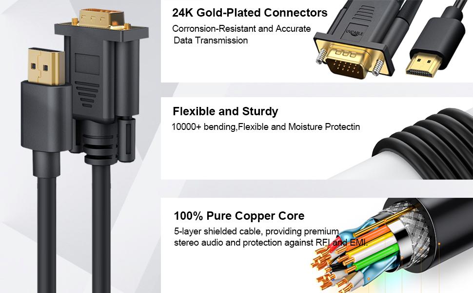HDMI to VGA Cable