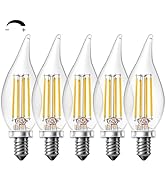 DAYBETTER Candelabra LED Light Bulbs, Chandelier Light Bulbs, LED Candelabra Bulbs 60 Watt Equiva...