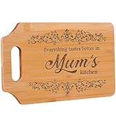 AUAUY Gift for Mom, Personalized Engraved Bamboo Cutting Board, Unique Mother's Day Gift for Mama...