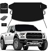 AUTOAMERICS Windshield Cover for Ice and Snow - All Weather Winter Frost Guard - Waterproof Shiel...
