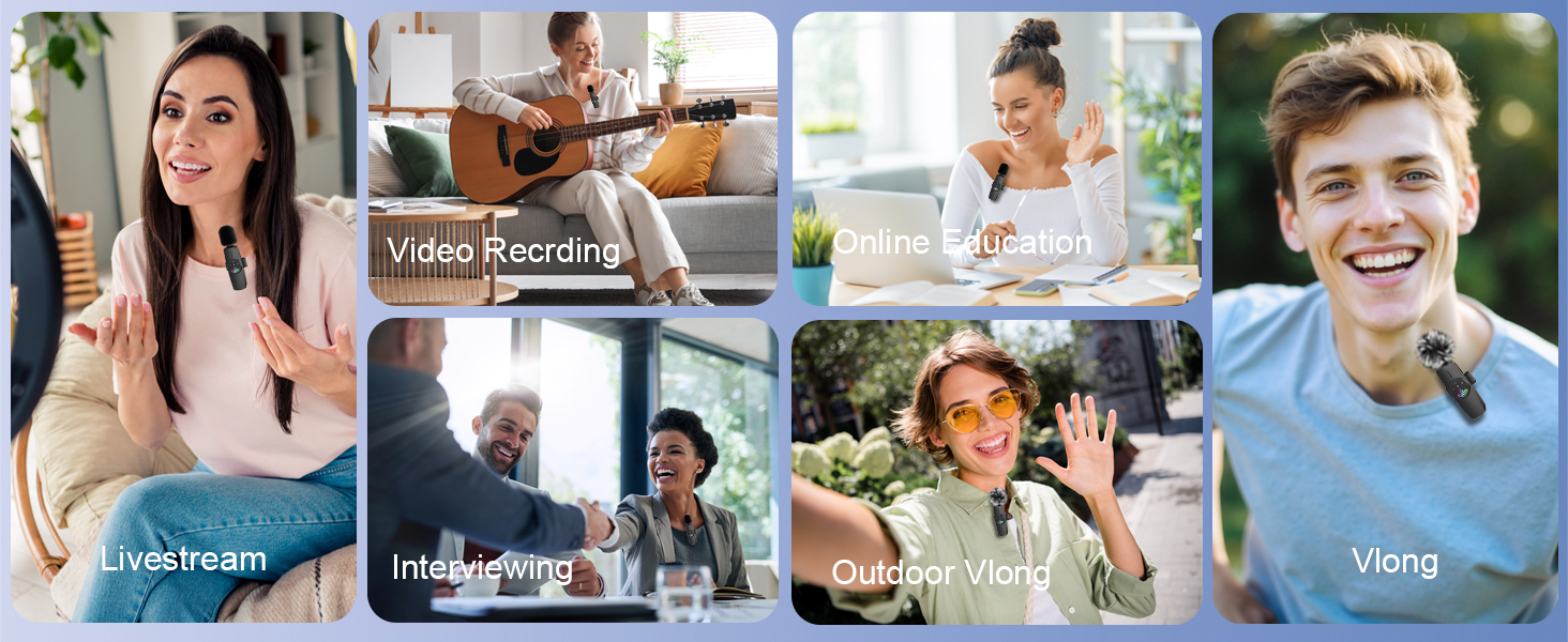 Wireless Lavalier Microphones for iPhone