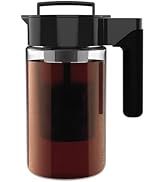Takeya Glass Cold Brew Coffee Maker for Iced Coffee, Airtight Pitcher, Premium Quality, 1 Quart, ...