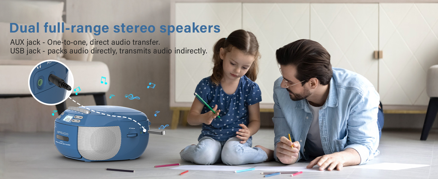 boom box with cassette and cd player