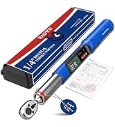 RALVICO 1/4 Digital Torque Wrench (1.11-22.13 Ft. Lb/ 1.5-30 N.m) ±2% Accuracy Dual-Direction Adj...