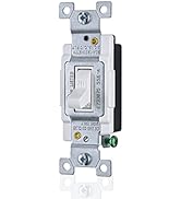 Faith White Toggle Light Switch (1-Pack) | Single-Pole Wall Light Switch in 1-Gang Fixture | 20-A...