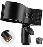 BILIONE Microphone Holder, Large Mic Accessory Clip for Stands, Fit for Most Condenser and Wirele...
