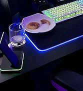 KTRIO RGB Large Gaming Mouse Pad with Stitched Edges, Superior Micro-Weave Cloth, Non-Slip Base, ...