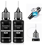 Makartt 2Pcs Rhinestone Glue, Strong Hold 3D Gel Nail Art Nail Gem Glue UV Cured Nail Glue for Na...