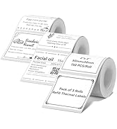 3 Rolls White Labels for NIIMBOT B1 B21 B3S K3 Label Maker, 2'' x 2'' (50x50mm) Printer Labels, F...