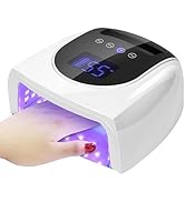 UV Nail Lamp, Rechargeable UV LED Nail Lamp, 96W Cordless UV Light for Nails, Nail Dryer with 4 T...