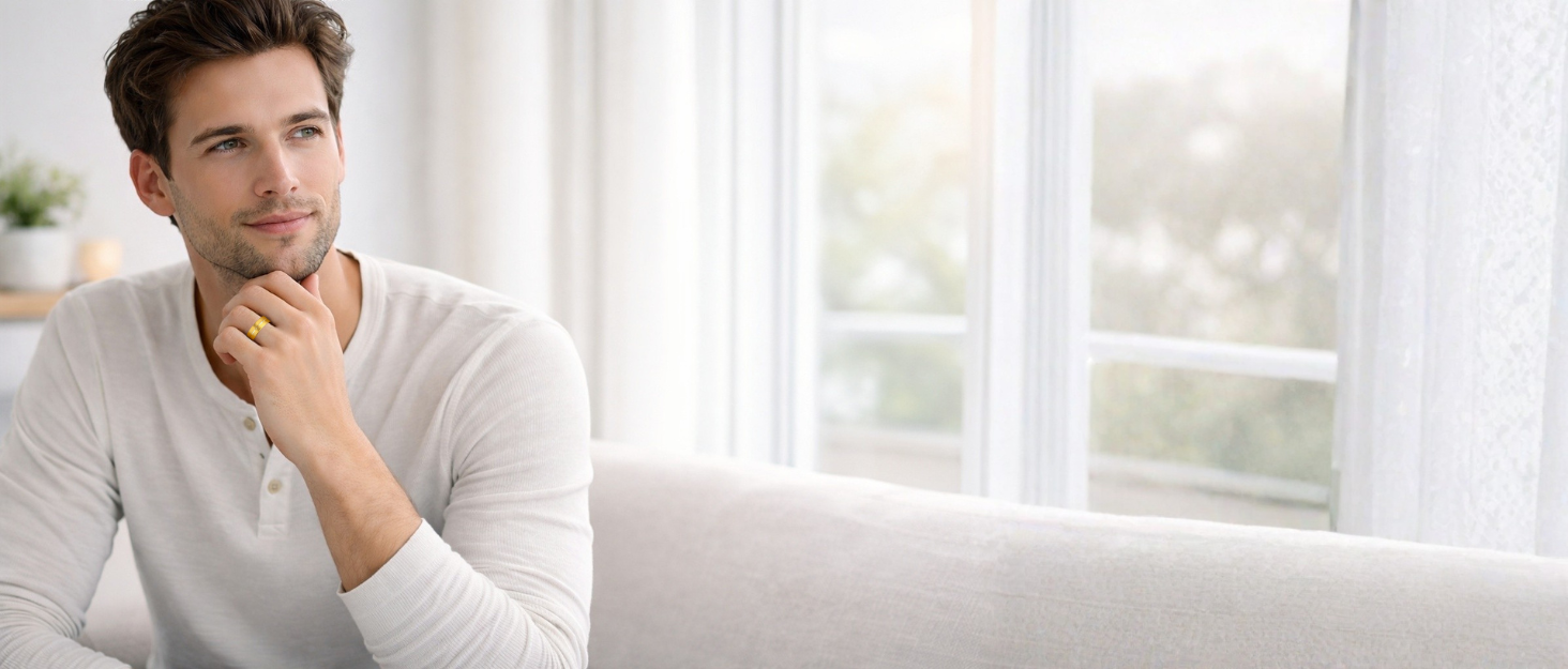 Smart ring with sleek design and advanced wellness tracking features