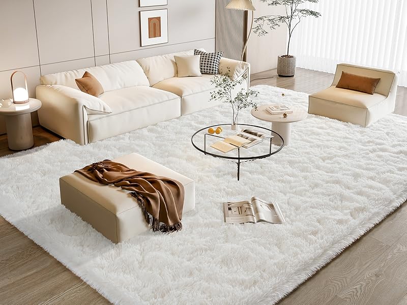 white rug