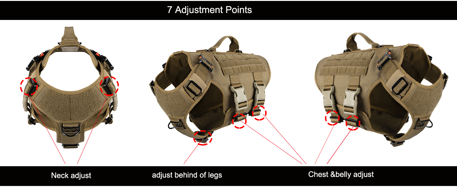 dog harness adjustable