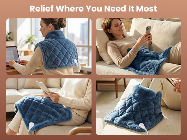 heating pad can be used when you are work and relax