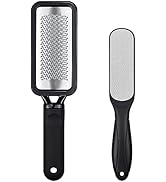 Foot Files Callus Remover 2 Pcs Stainless Steel Professional Pedicure Foot Rasp and Dual Sided Sc...