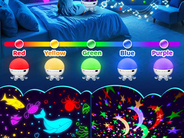 Baby Sound Machine for Kids Night Light Projector