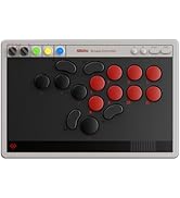 8BitDo All-Button Arcade Controller for Switch & Windows – Bluetooth, 2.4G, Wired Connectivity, L...