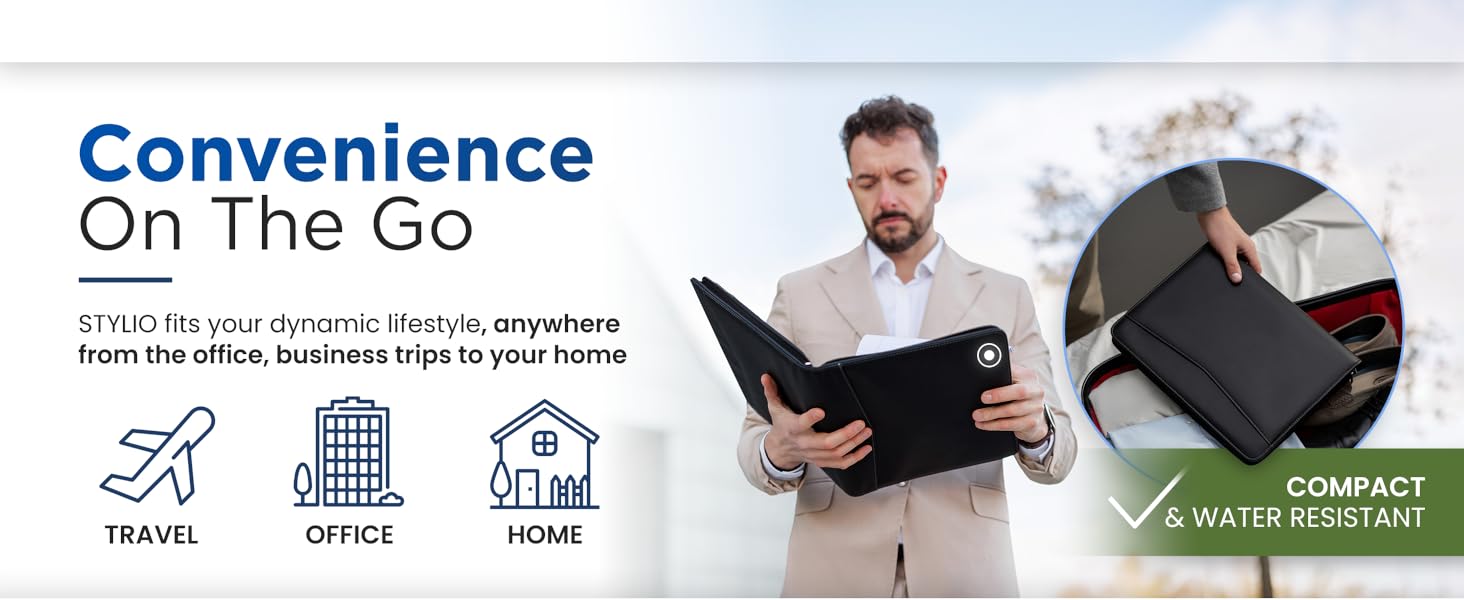 small business essentials, portfolio binder, leather portfolio for men, padfolio for women