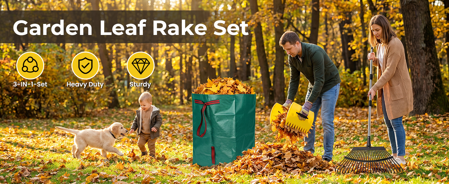 Garden Leaf Rake Set