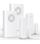 Wireless Door Chime, Door Open Sensor Alarm When Entry Business/Office/Store (500ft Range 51 Ring...