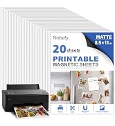 20 Pack Printable Magnetic Sheets, Magnetic Printer Paper, Matte