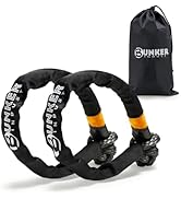 BUNKER INDUST 2Pcs Synthetic Soft Shackle Rope,1/2 Inch x 23 Inch (49,000 LBS Breaking Strength) ...