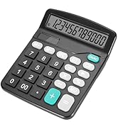 DANRONG Desktop Calculator with Big Buttons, Dual Power Source, Solar and Battery, Large Display ...