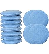 Simple Houseware Car Wash Sponge Wax Microfiber Applicator Pads, 12-Pack