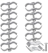 WRINGKIT 10 Pack Dog Kennel Clamps, 1-3/8" Chain Link Fence Panel Clamps, Galvanized Pipe Panel F...