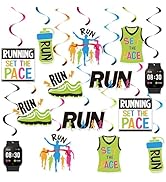 FOZEE Runner Marathon Hanging Swirls, Running Celling Decoration, Marathon Party Hanging Decor, R...