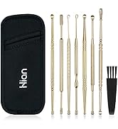 8 Pcs Ear Wax Removal Kit,Professional Double-Headed Ear Pick Earwax Removal Tools,316L Stainless...