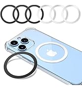 KALAPOP Magnetic Wireless Charging Magsafe Ring-6 PCS,Ultra-Thin(0.4mm) Magsafe Sticker, Compatib...