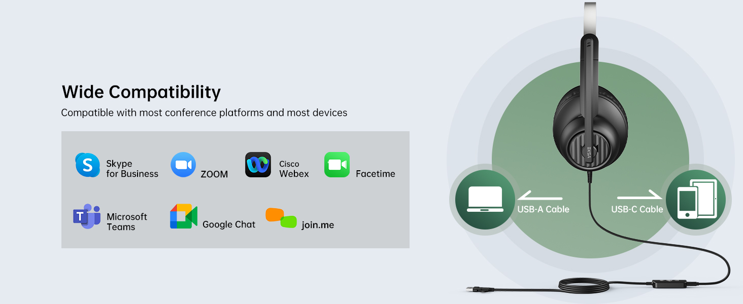 computer headset with microphone