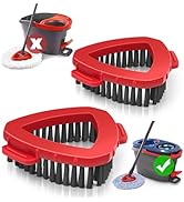 Scrubber Mop Head, 2 Pcs Scrub Brush Attachments for O-Cedar EasyWring 2 Tank System, Triangle Sp...