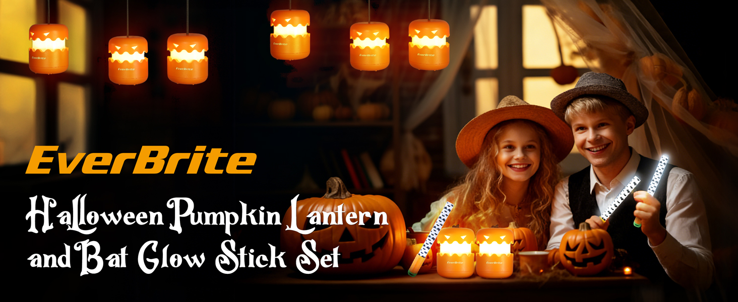 EverBrite 6 Pack Halloween Pumpkin Lantern