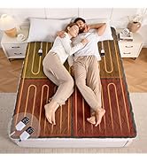 Bearhug Multi-Zone Electric Heated Mattress Pad King Size, Dual Control Bed Warmer with Memory &amp; ...